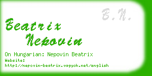 beatrix nepovin business card